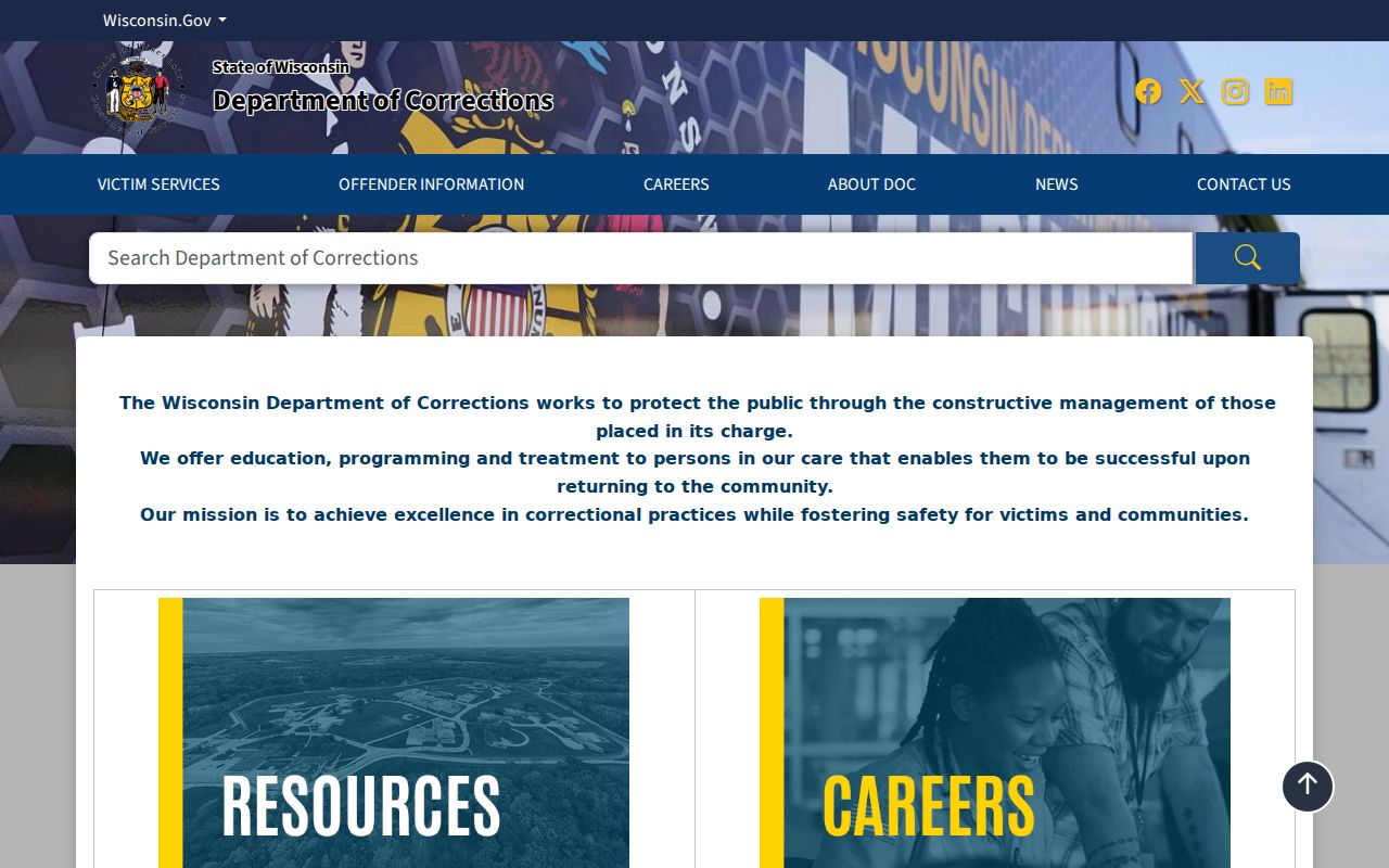 Wisconsin DOC source for Outagamie County registry profiles